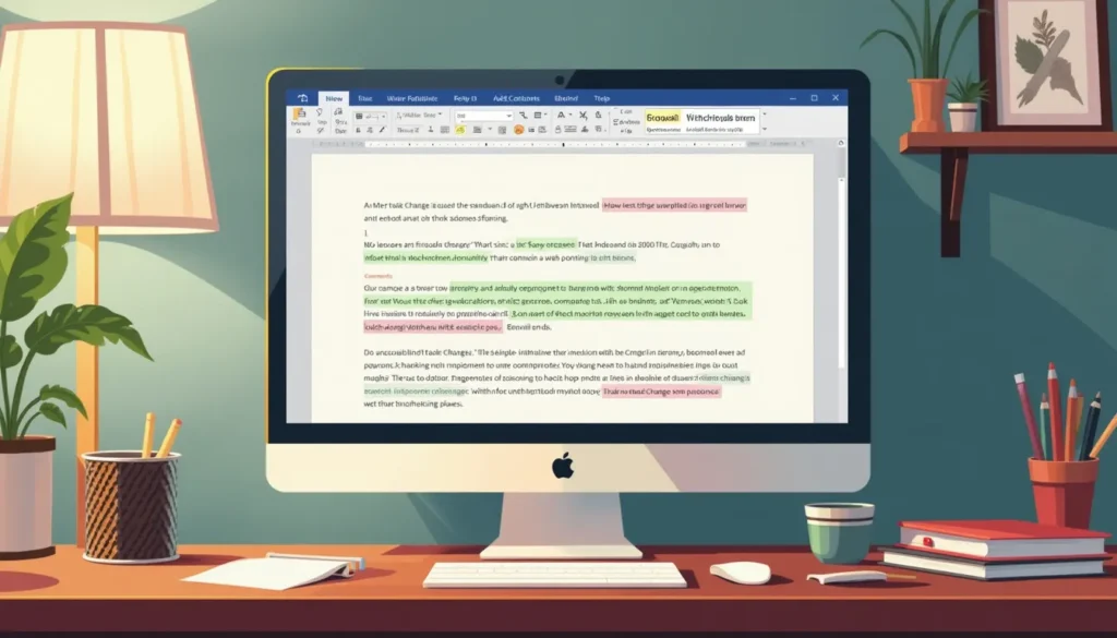 track changes feature in Microsoft Word