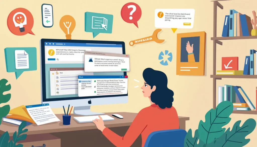 Microsoft Word Error Messages Troubleshooting