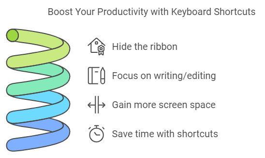 Microsoft Word show or Hide ribbon shortcut