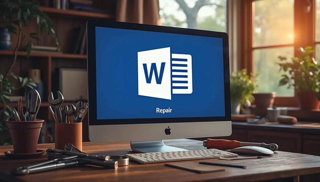 repair Microsoft Word installation issue