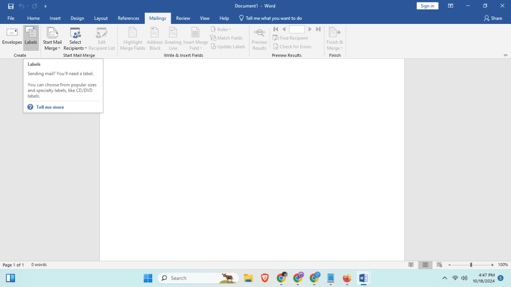 How to Use Label Templates in microsoft Word