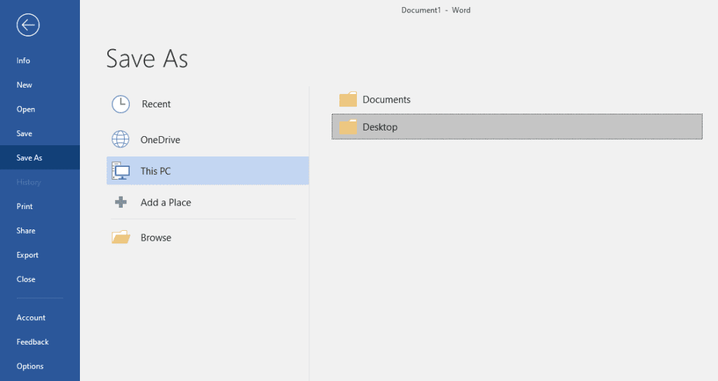 Export a Word File to PDF