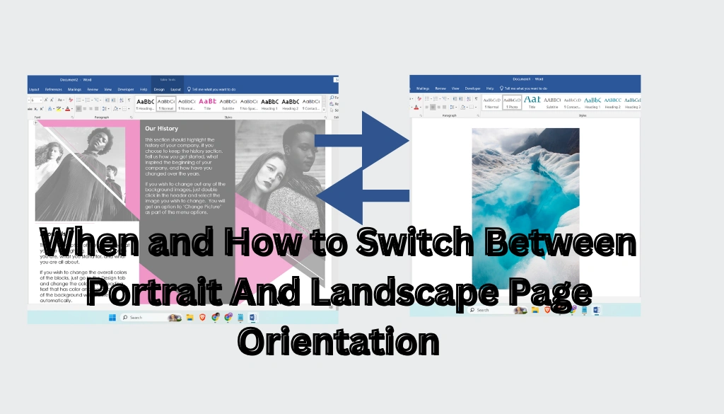 Read more about the article When and How to Switch Between Portrait and Landscape Page Orientation: A Complete Guide