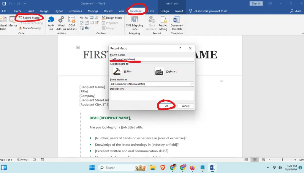 How to Use Macro to Automate Text Formatting in MS Word