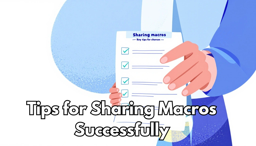 Tips for Sharing Macros Successfully