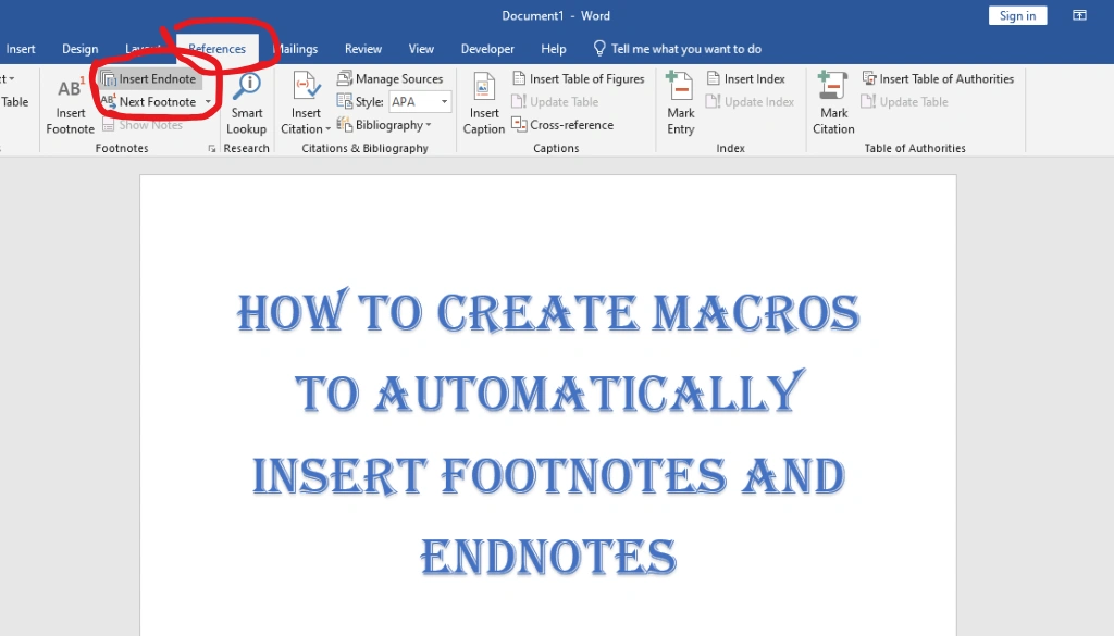 Setting Up Macros in Microsoft Word
