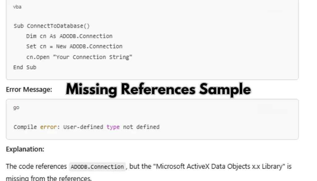 Missing References in VBE