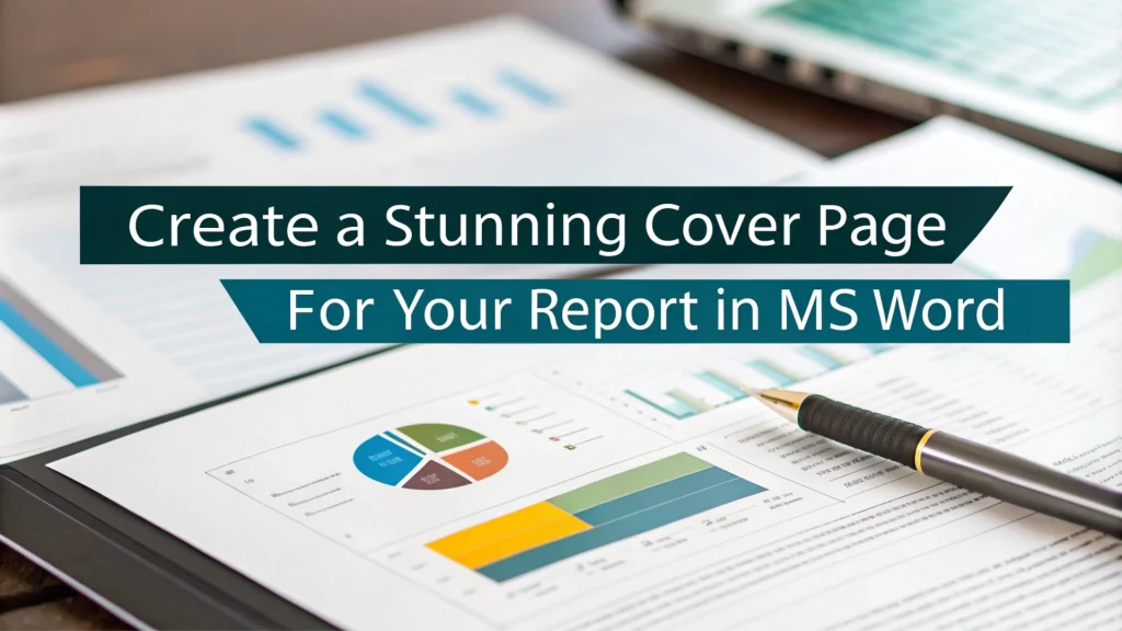 Create A Stunning Cover Page For Your Report