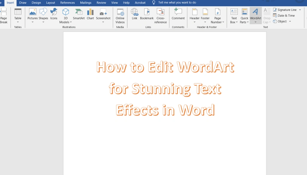 Read more about the article How to Edit WordArt for Stunning Text Effects in Word