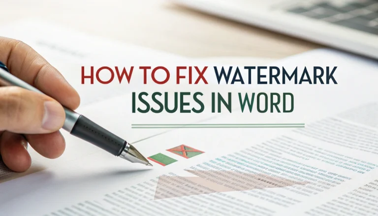 how to fix watermark issues in word