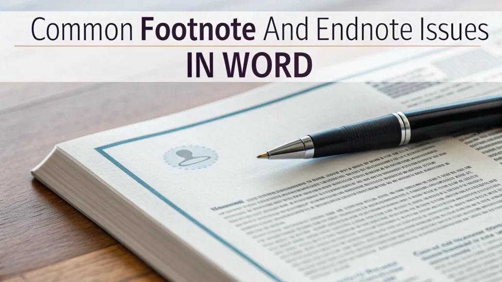 Common Footnote and Endnote Issues in Word
