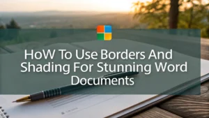 Read more about the article How to Use Borders and Shading for Stunning Word Documents