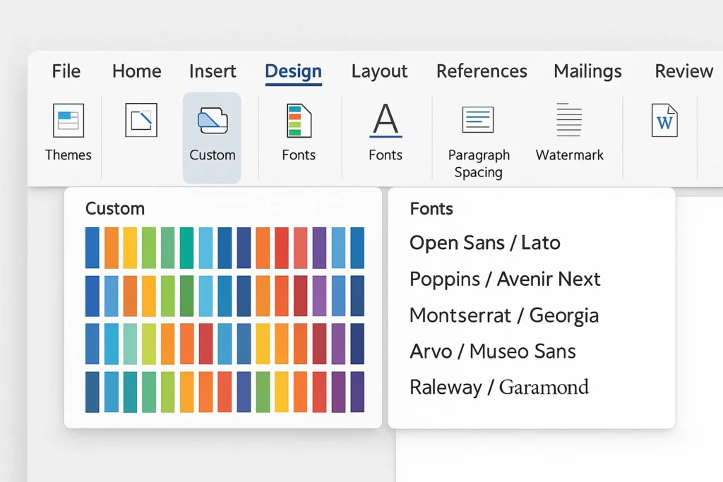 How To Create Custom Word Themes