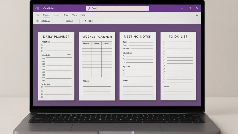 OneNote Templates & Page Layouts