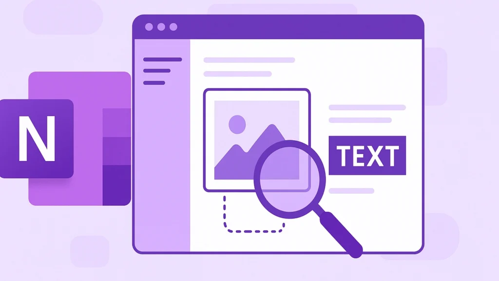 OneNote OCR extracting text from an image