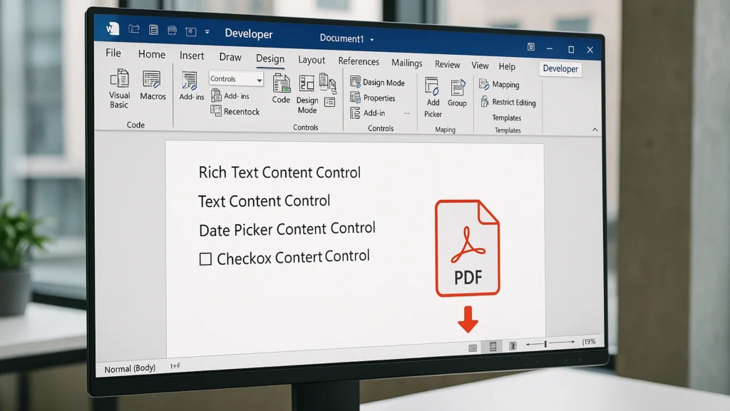 Create Interactive PDF Forms in Word