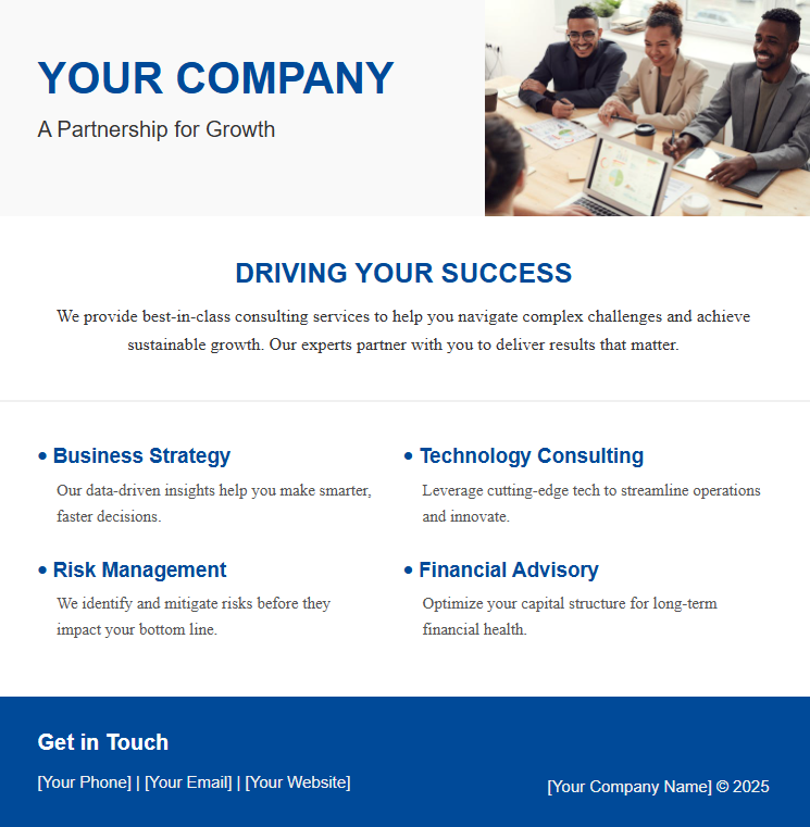 free Elegant Corporate Brochure Template