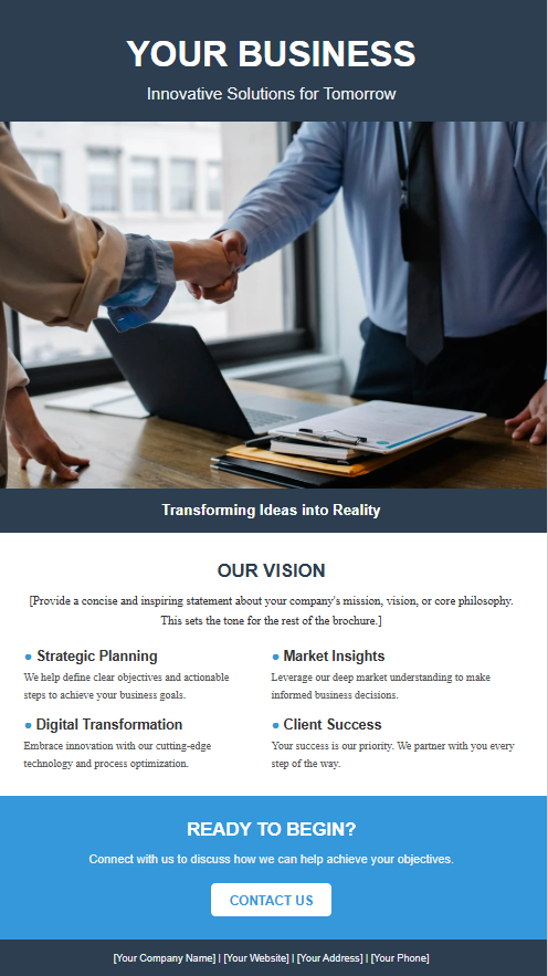 free modern brochure template