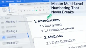 Read more about the article How to Build Multi-Level Numbering That Never Breaks in Microsoft Word (2025)
