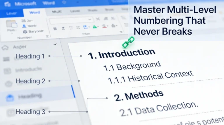 How to Build Multi-Level Numbering That Never Breaks in Microsoft Word (2025)